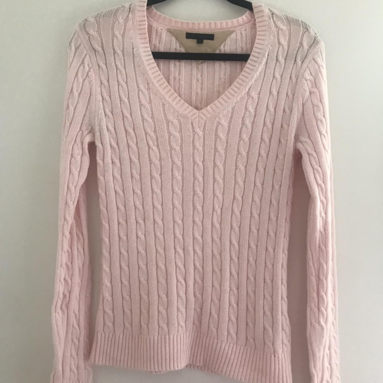 Pink vintage Tommy Hilfiger knit Size M ( would... - Depop