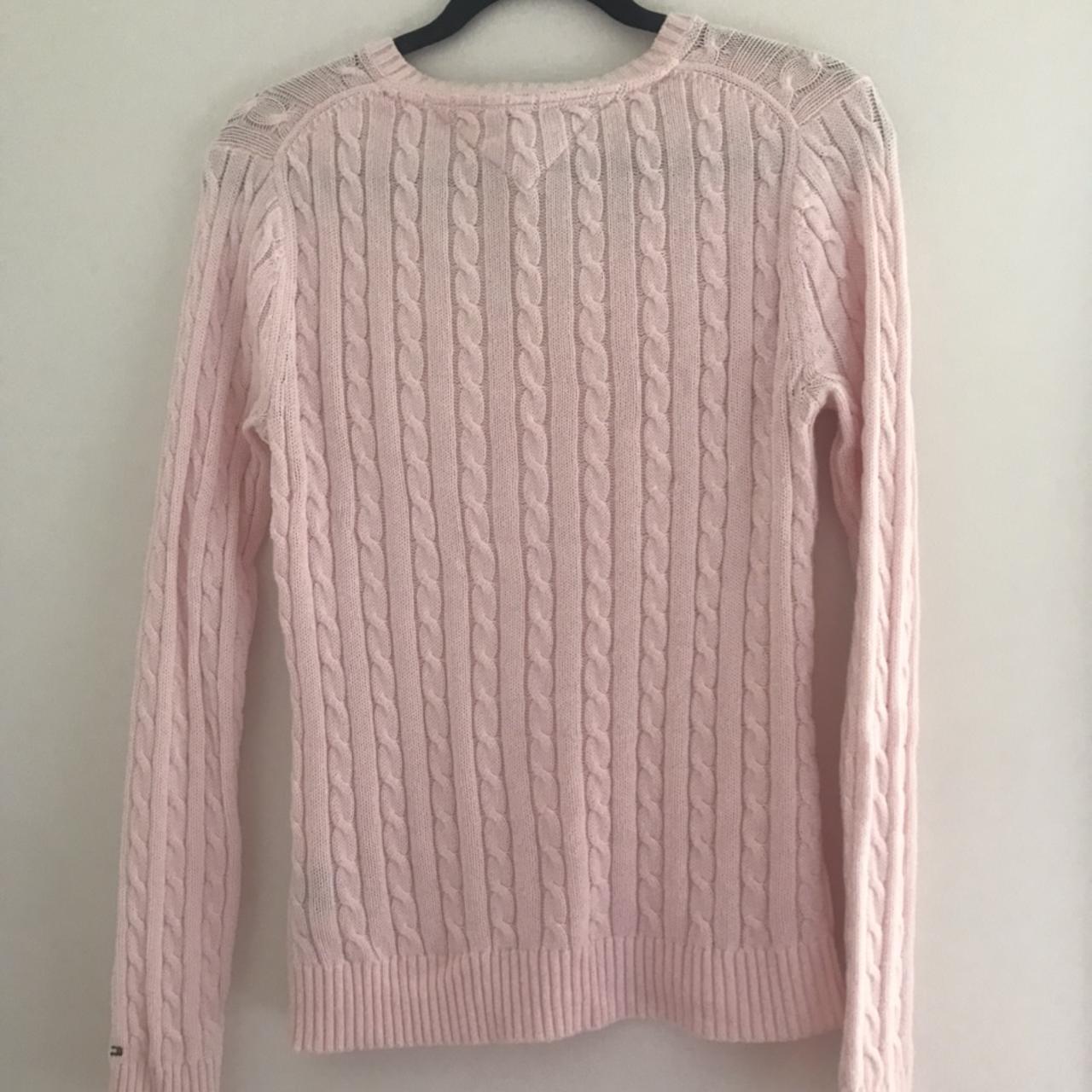 Pink vintage Tommy Hilfiger knit Size M ( would... - Depop