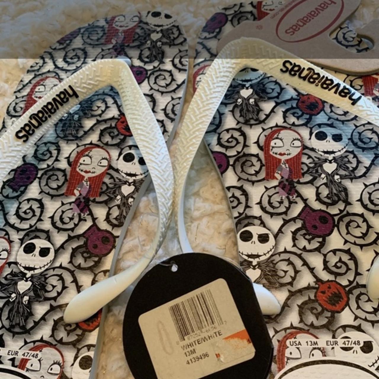 Havaianas Men's White and Black Flipflops (3)