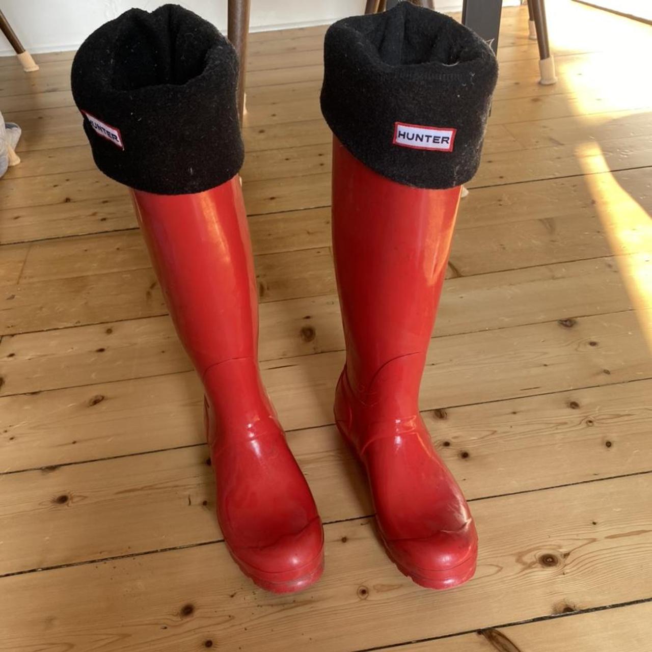 orange hunter welly socks