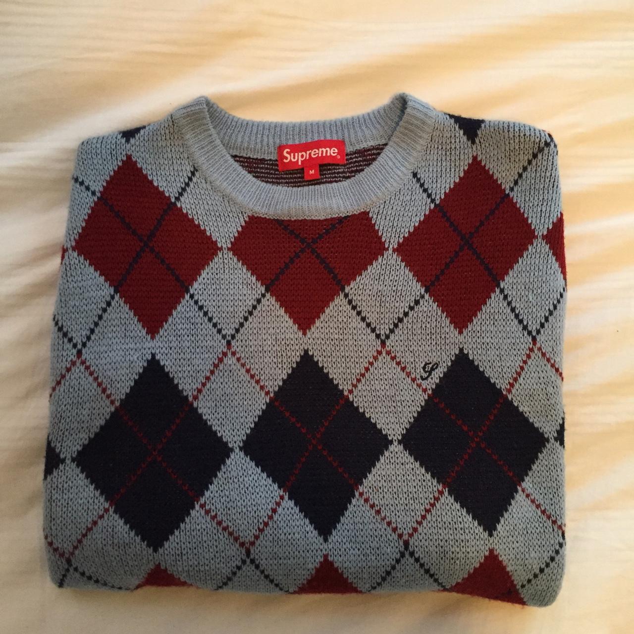 supreme argyle sweater