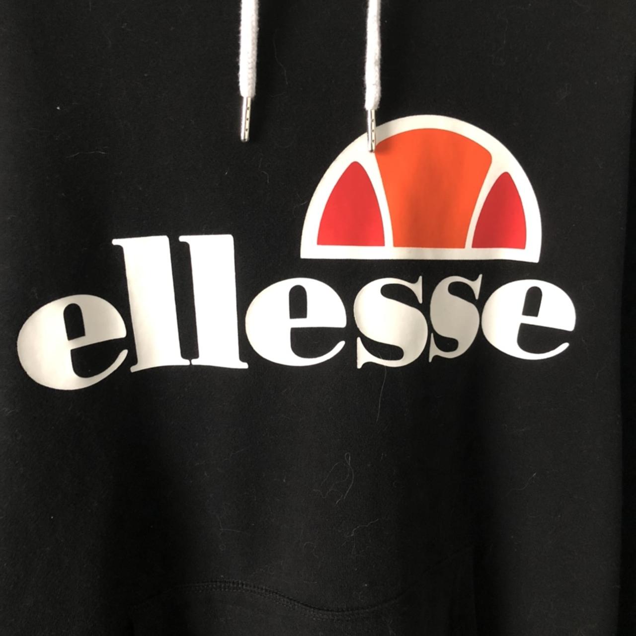 Ellesse Women's Black and Orange Hoodie (2)