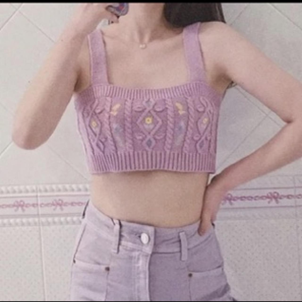 zara lilac floral top