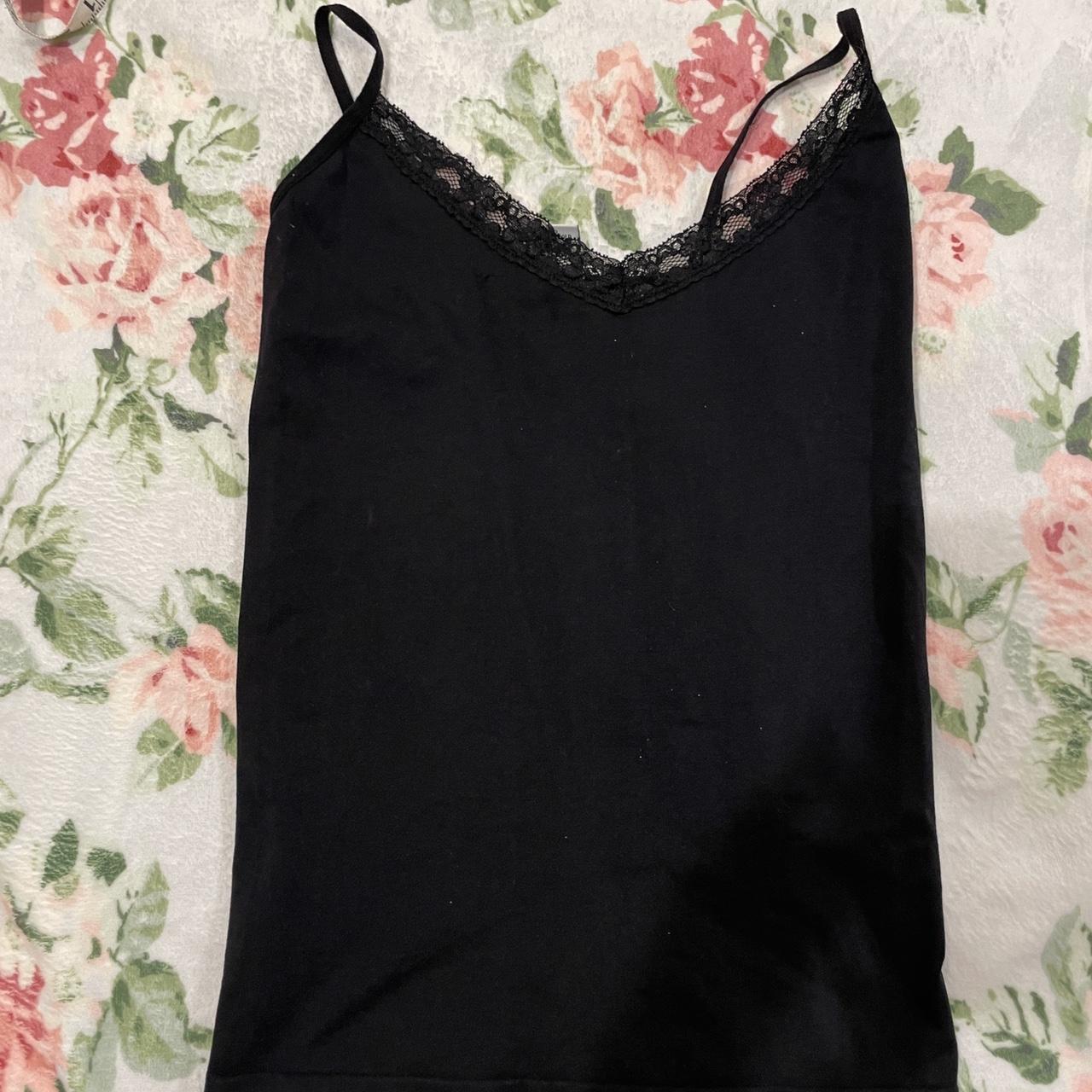 DO NOT BUY Black lace cami top. It’s like a spandex... - Depop