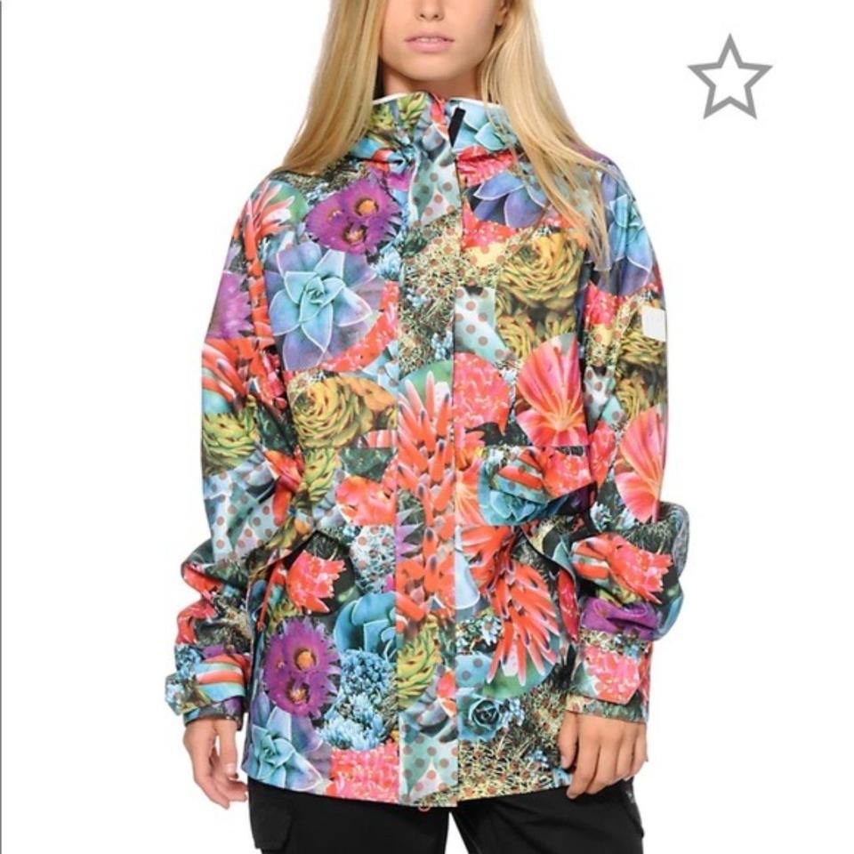 floral snowboarding jacket