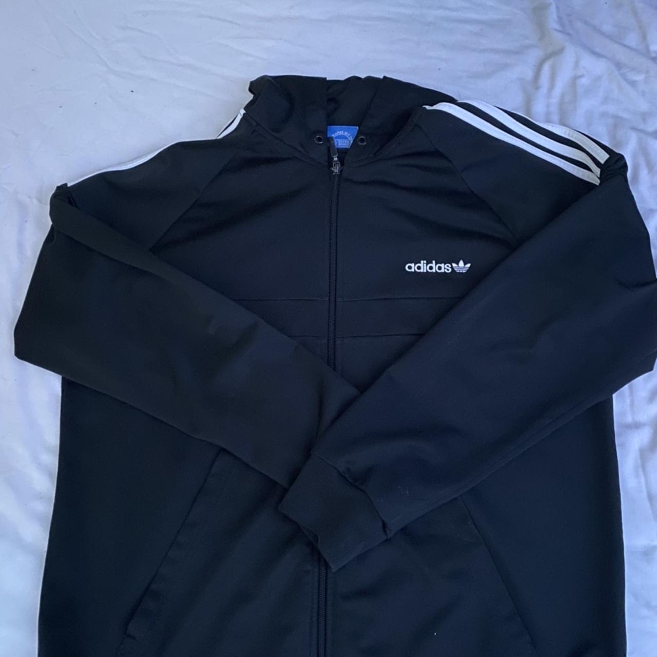 Adidas Women's Black and White Jacket | Depop