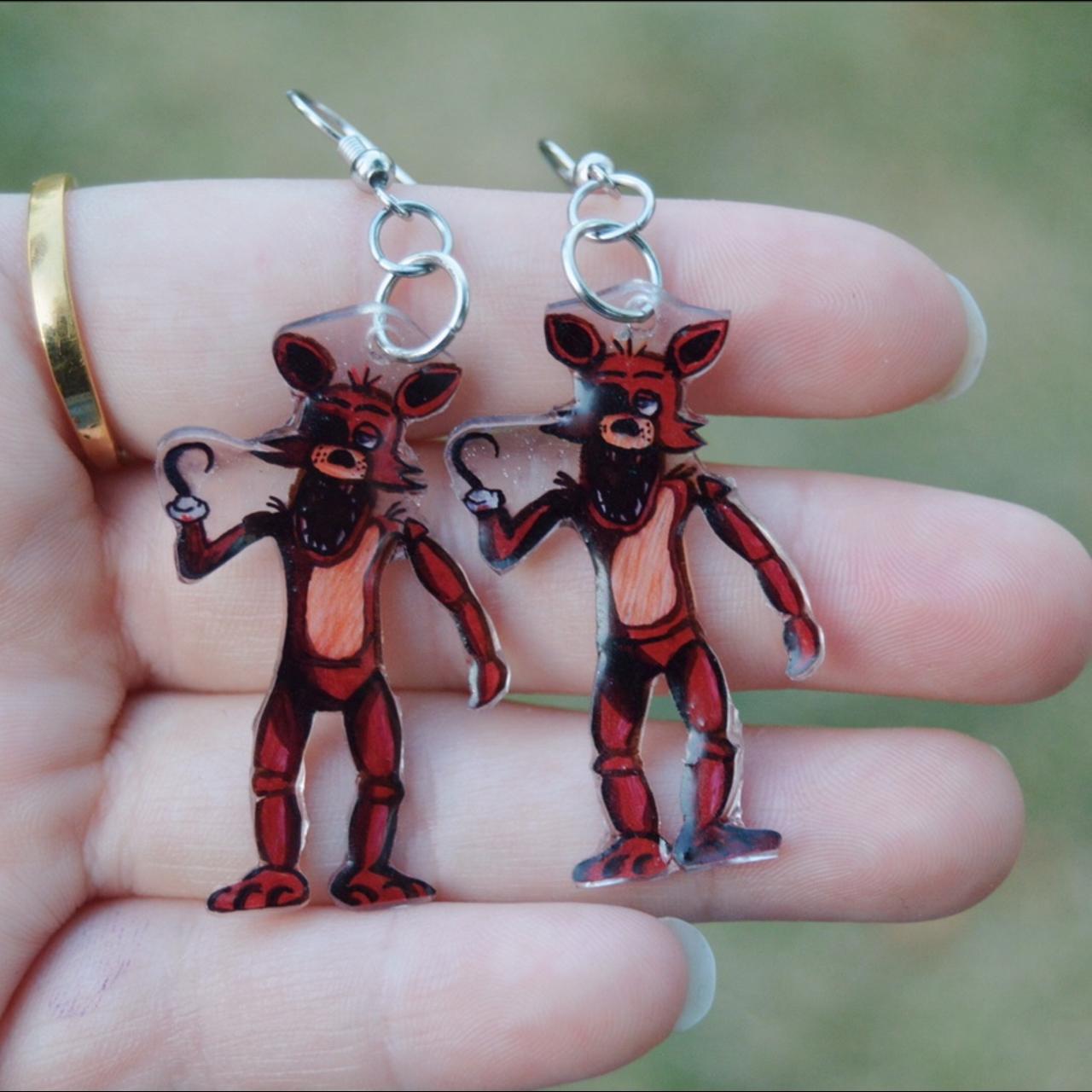 FNaF Freddy Earrings Perler (more Five Nights at Freddy's characters)