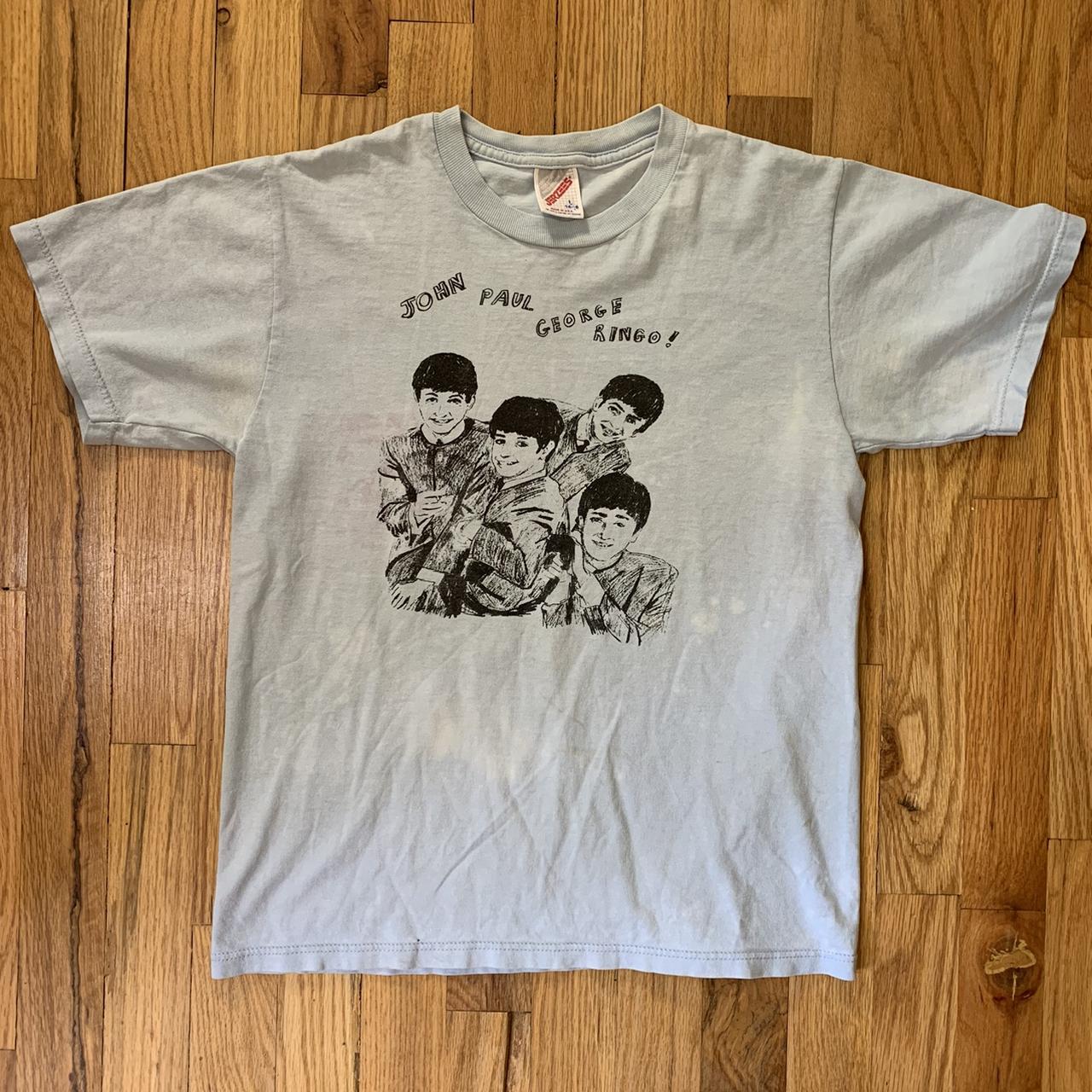 Super rare vintage 90s Beatles “members” shirt light - Depop