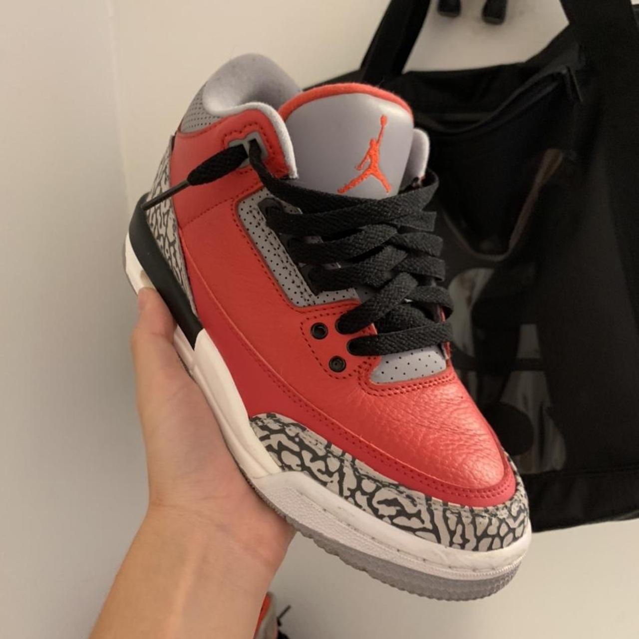 jordan 3 red laces
