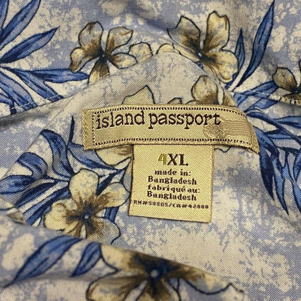 Island Passport Short Sleeve Button Down Hawaiian... - Depop