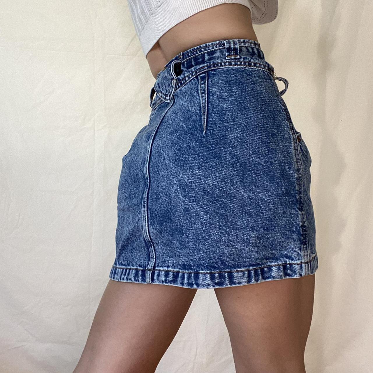 Abercrombie & Fitch Women's Blue and Navy Skirt (3)
