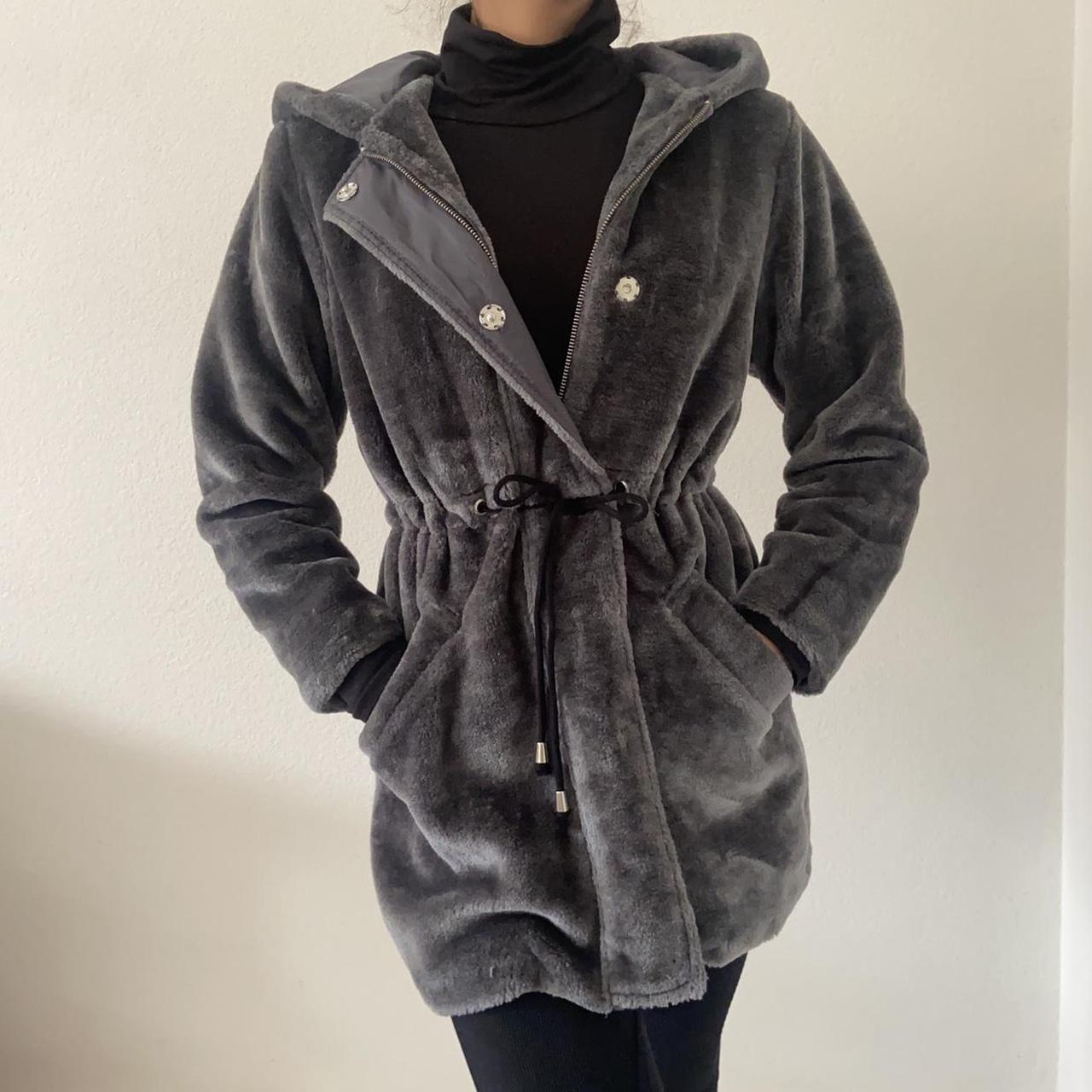 boohoo grey coat