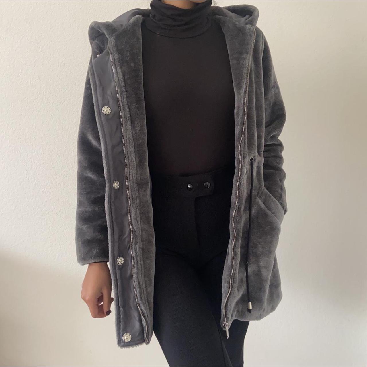 boohoo grey coat