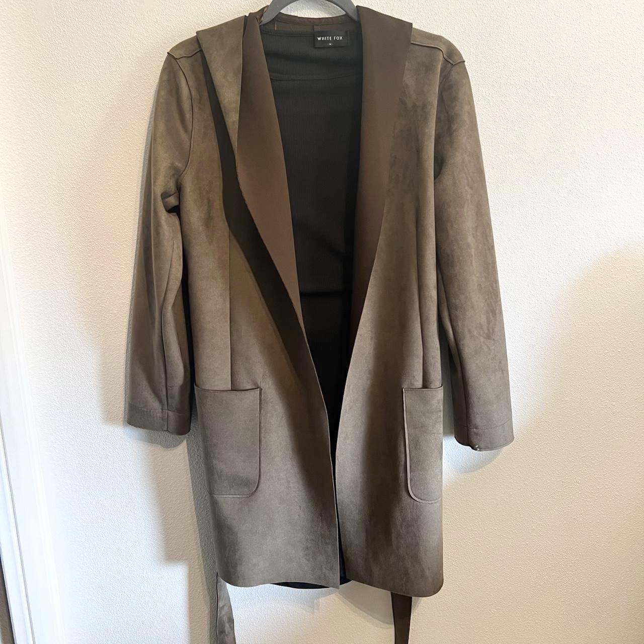 ZARA faux suede hooded jacket Hooded jacket with... Depop