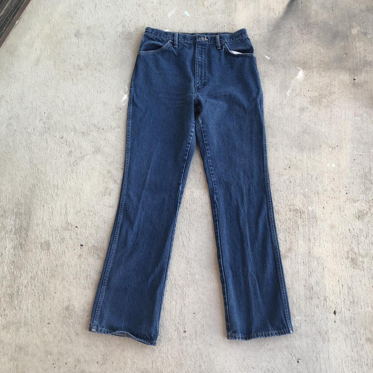 Vintage 70’s Rustler Jeans, raw denim dark wash... - Depop