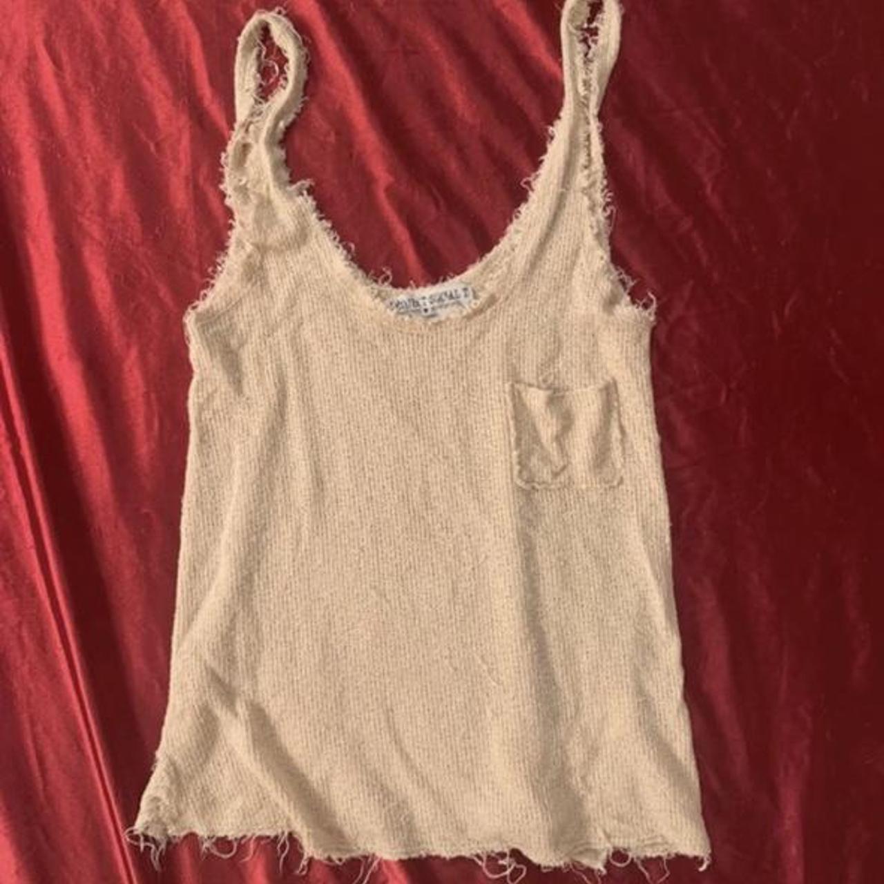 Product Image 1 - distressed boho beige top, marked