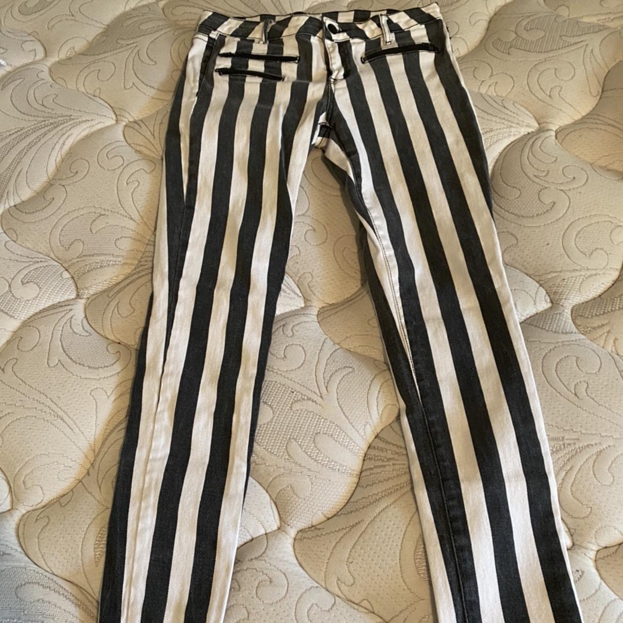 Black and white jeans. I took the... - Depop