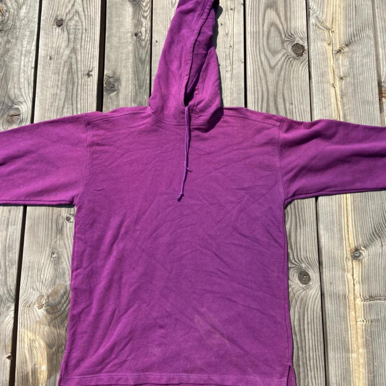 Vintage 90s Purple Blank Hoodie top to bottom 28 Depop