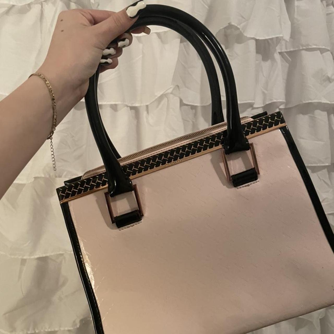 Ted Baker Women's Pink and Black Bag | Depop