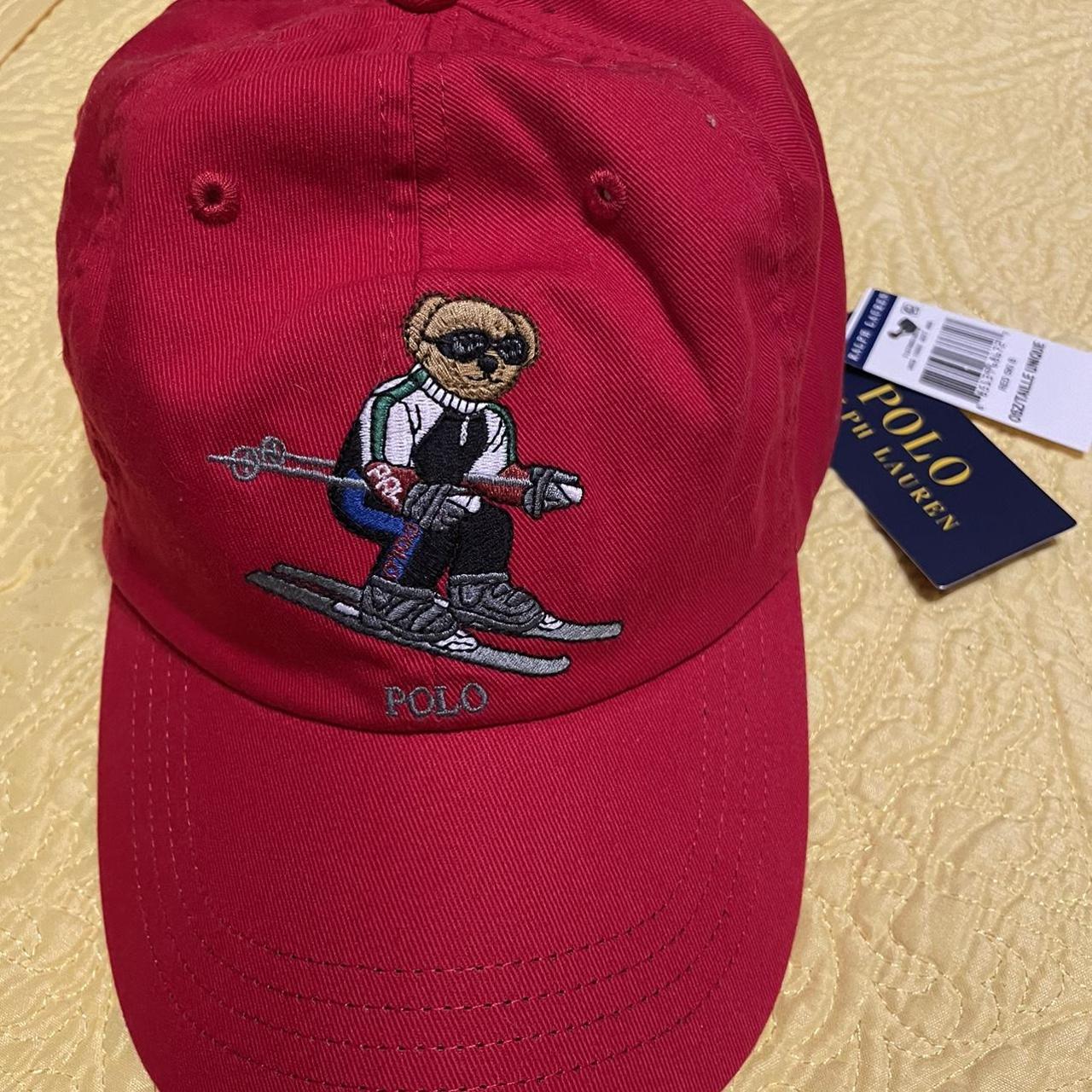 Polo bear hat red deals