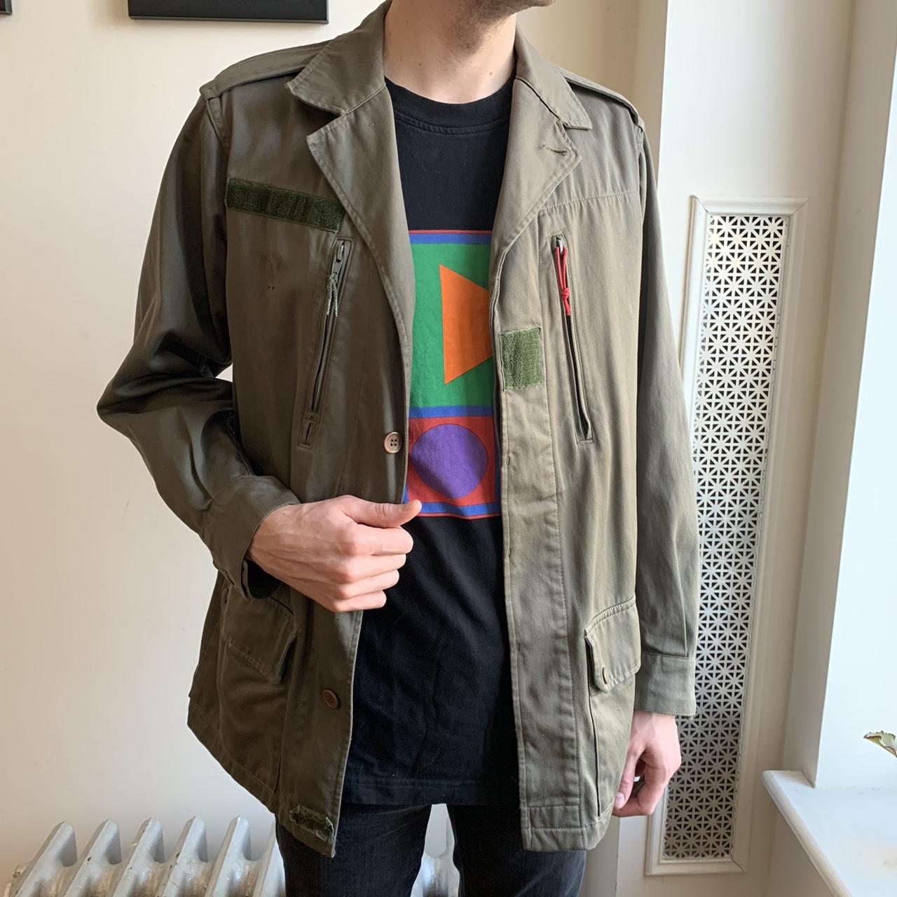 Vintage Paul Boye army green style shirt jacket with...