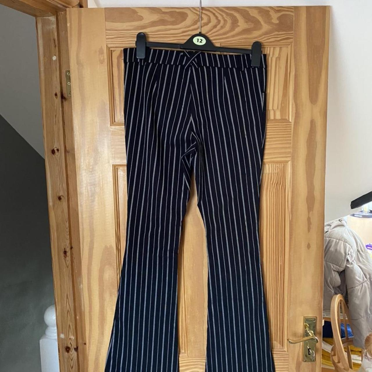 Urban Outfitters Pinstripe Flare trousers NEVER... - Depop