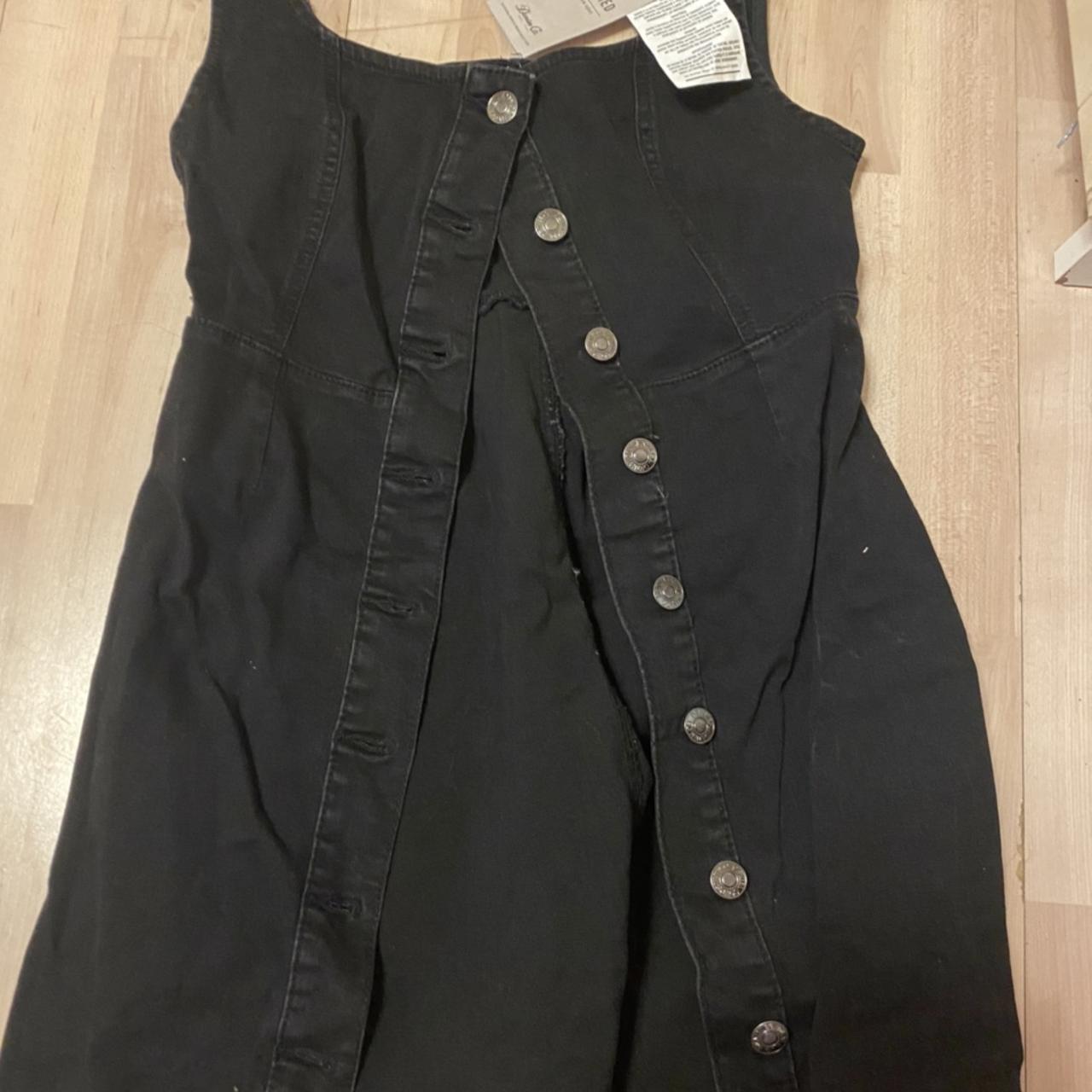 Black denim dress from primark mini length in size 8... Depop