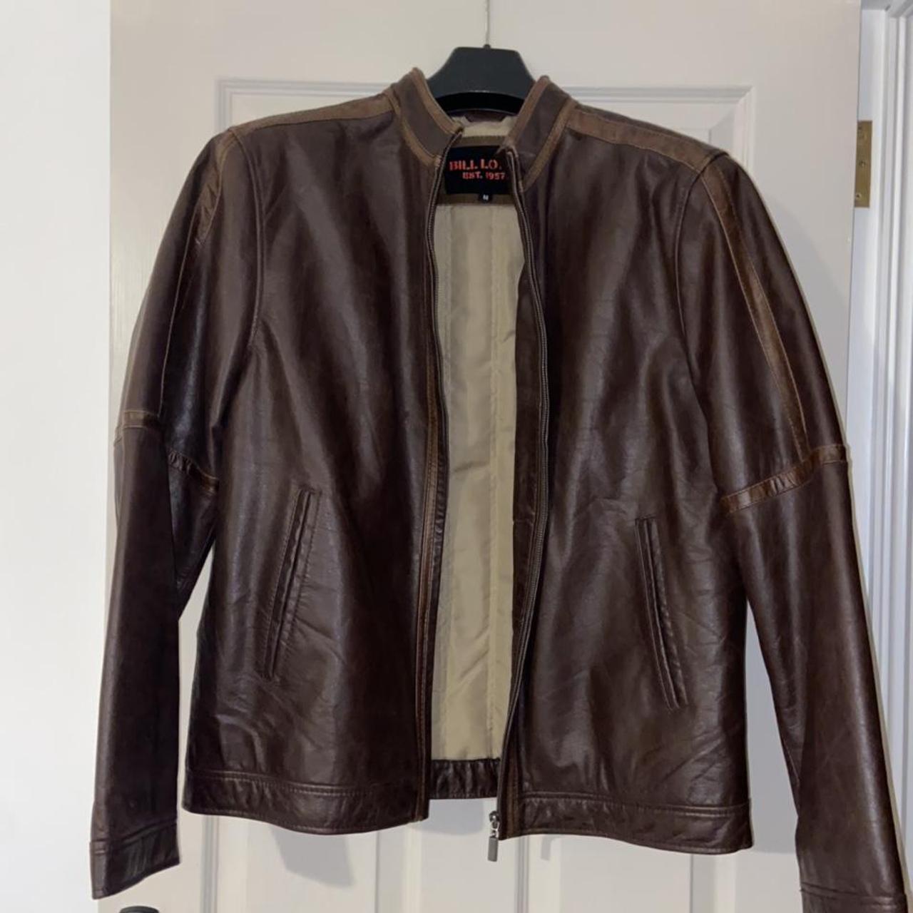 Vintage Oversized Cleveland Browns leather bomber - Depop