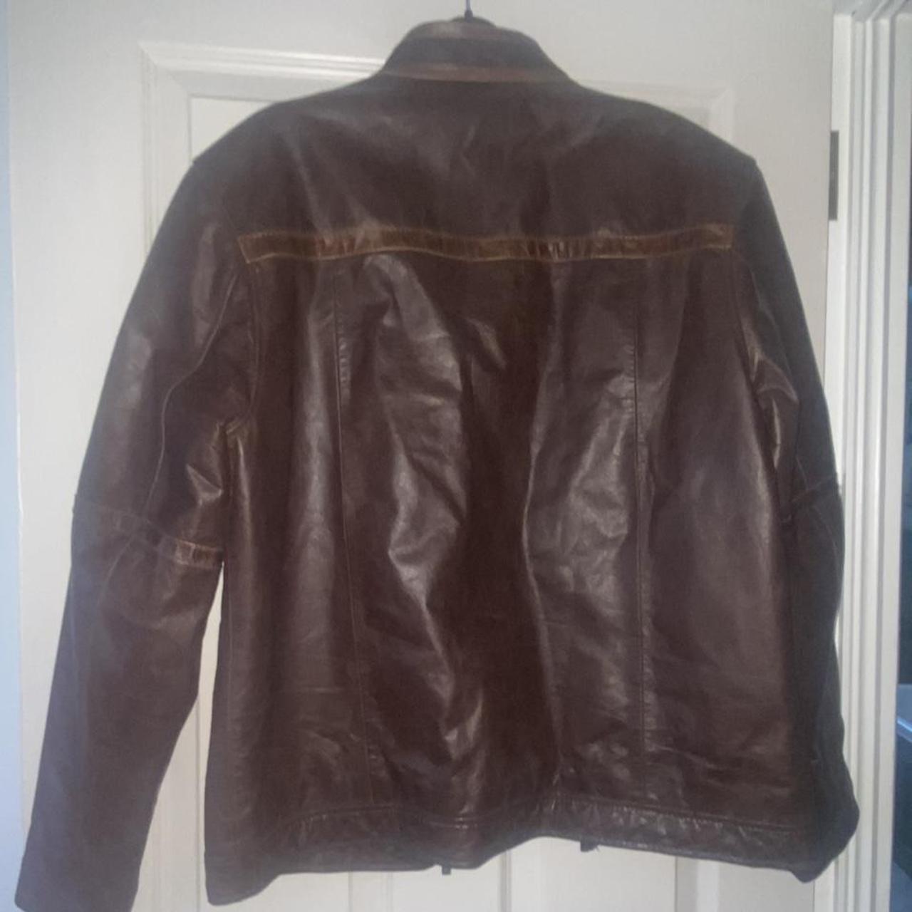 Vintage Oversized Cleveland Browns leather bomber - Depop