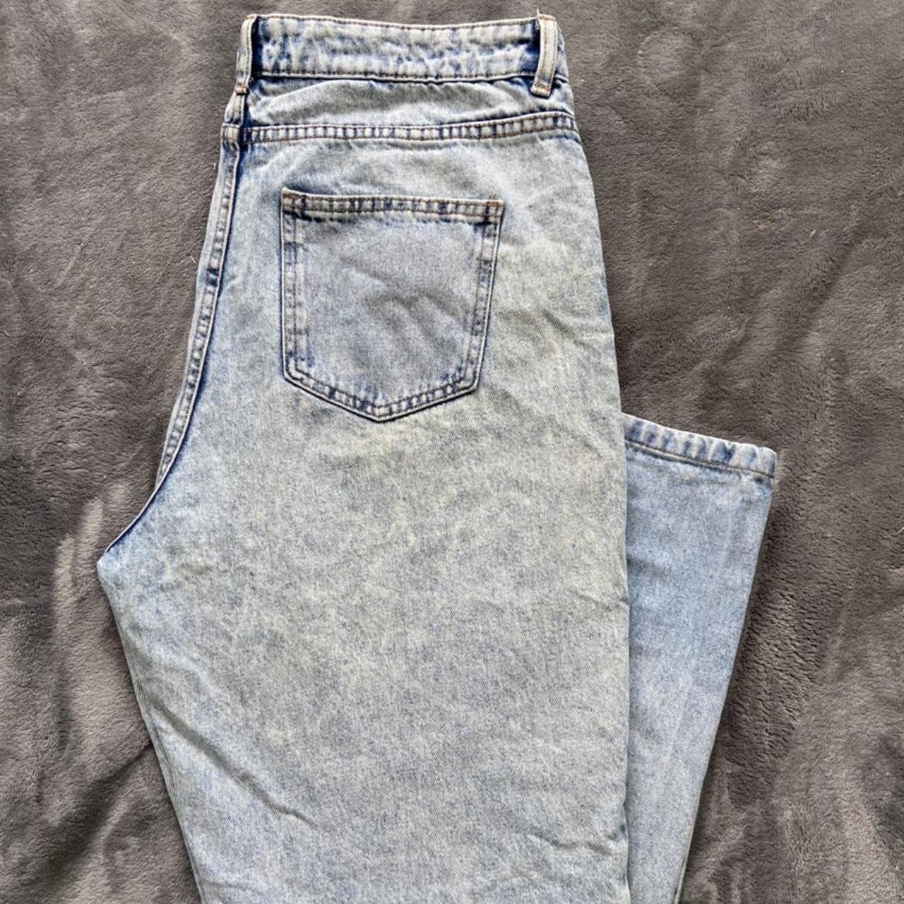 Stone wash denim straight leg jeans from Primark.... - Depop