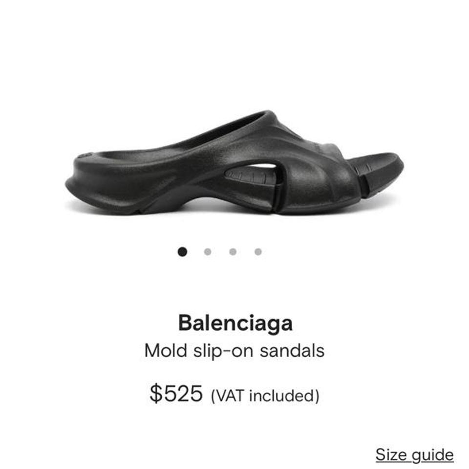 Balenciaga Mold Slip On Sandals size 40. Worn but in... - Depop