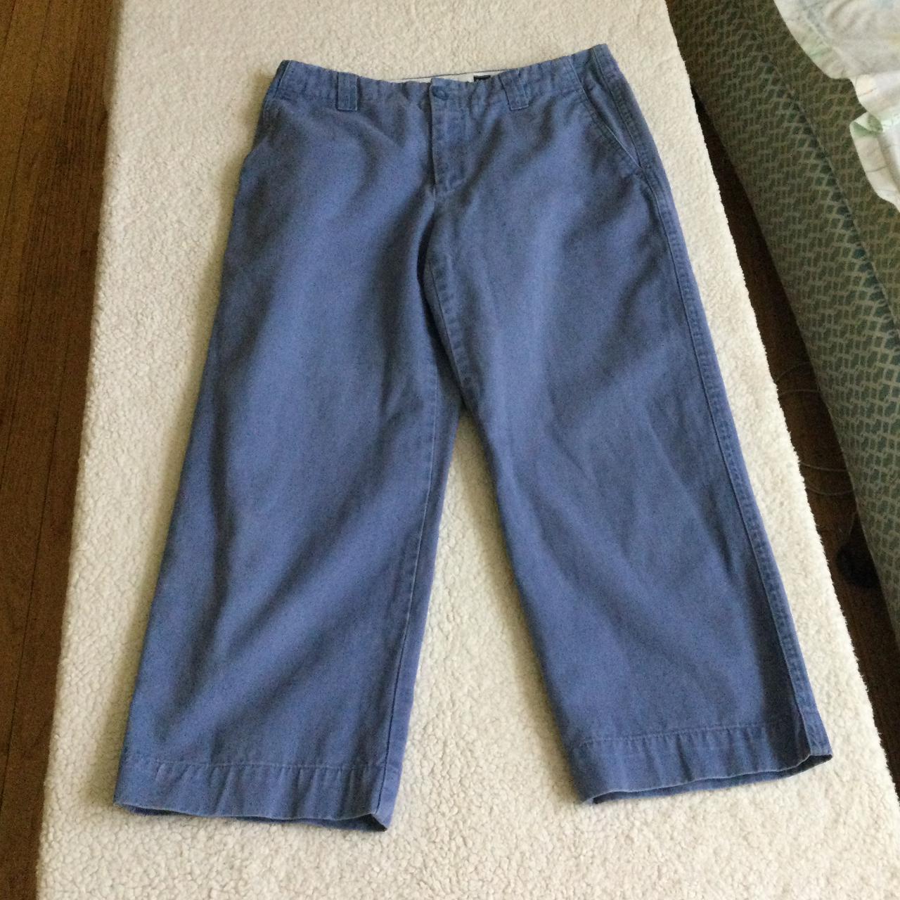 vintage GAP surplus capri pants slate blue size - Depop