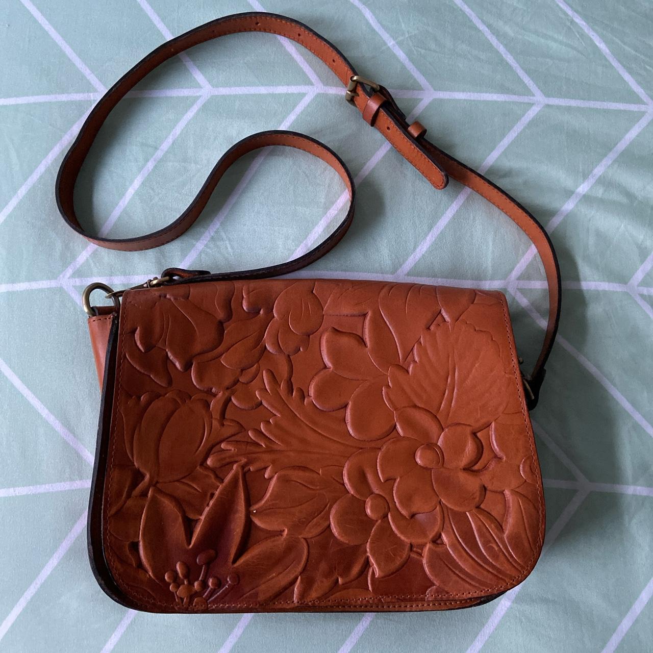 PATRICIA NASH LEATHER FLORAL GRANADA top CROSSBODY