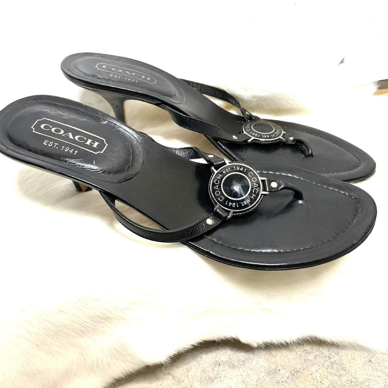 coach kitten heel sandals