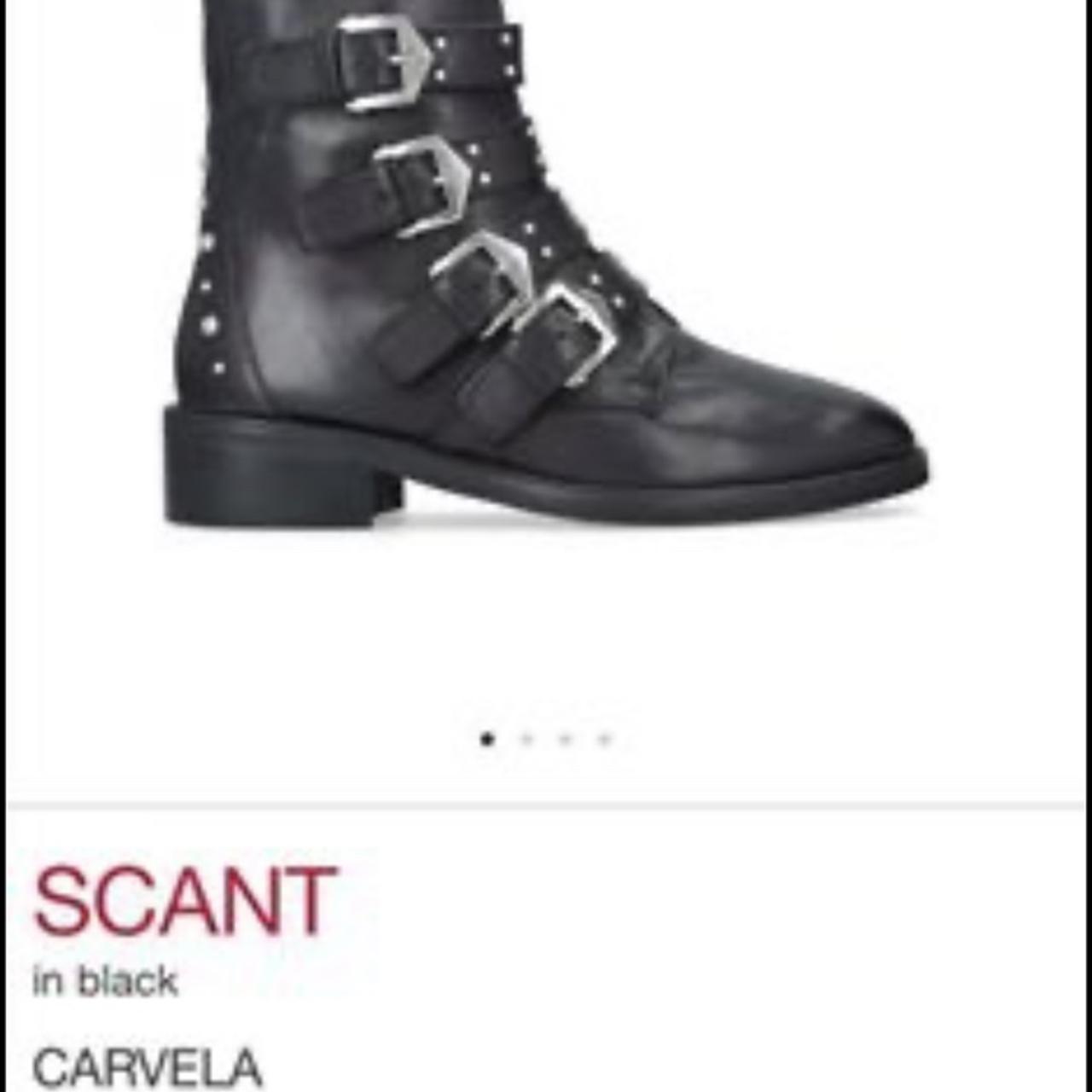 Carvela scant buckle 2024 ankle boots black