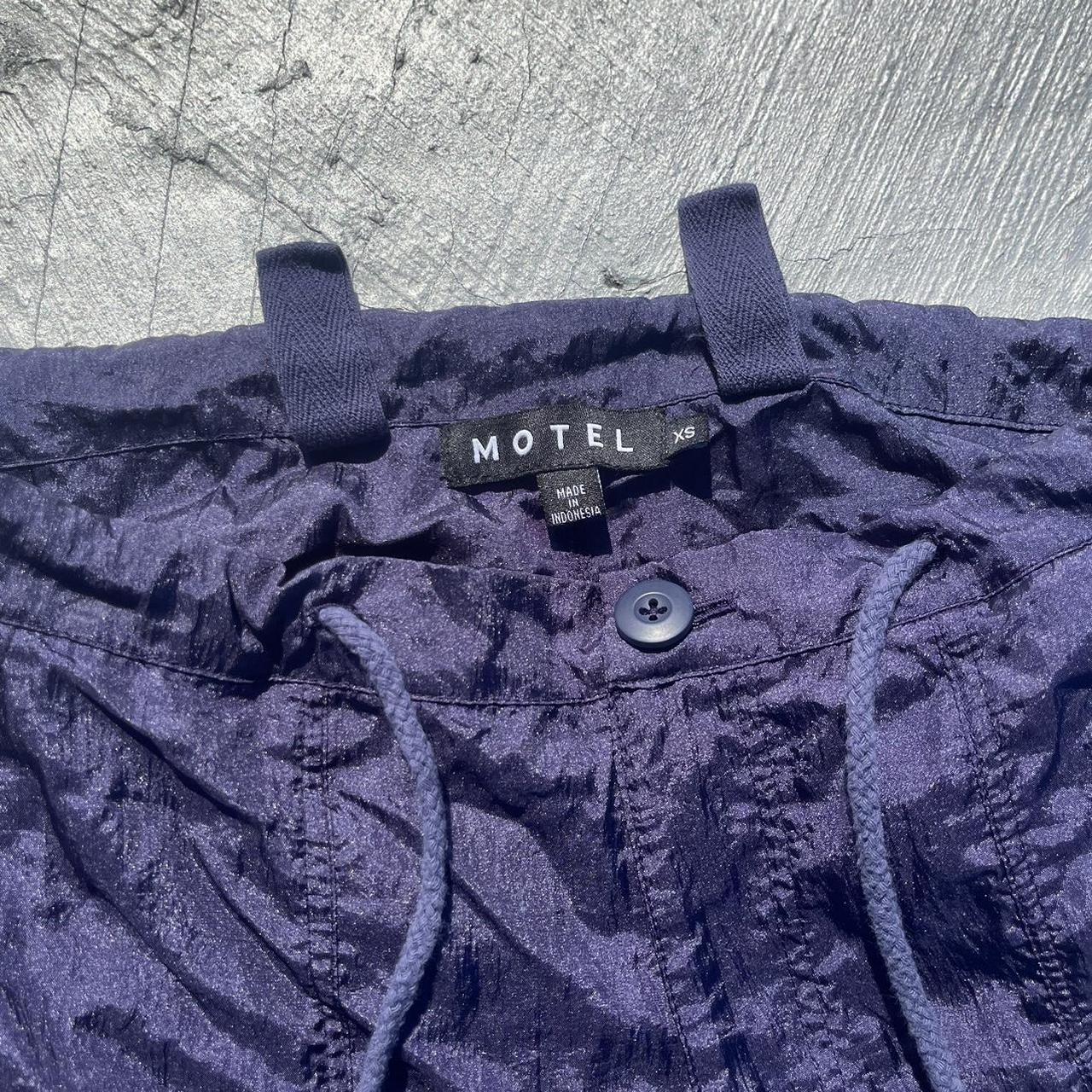 motel parachute pants in navy size XS— 30” relaxed... Depop