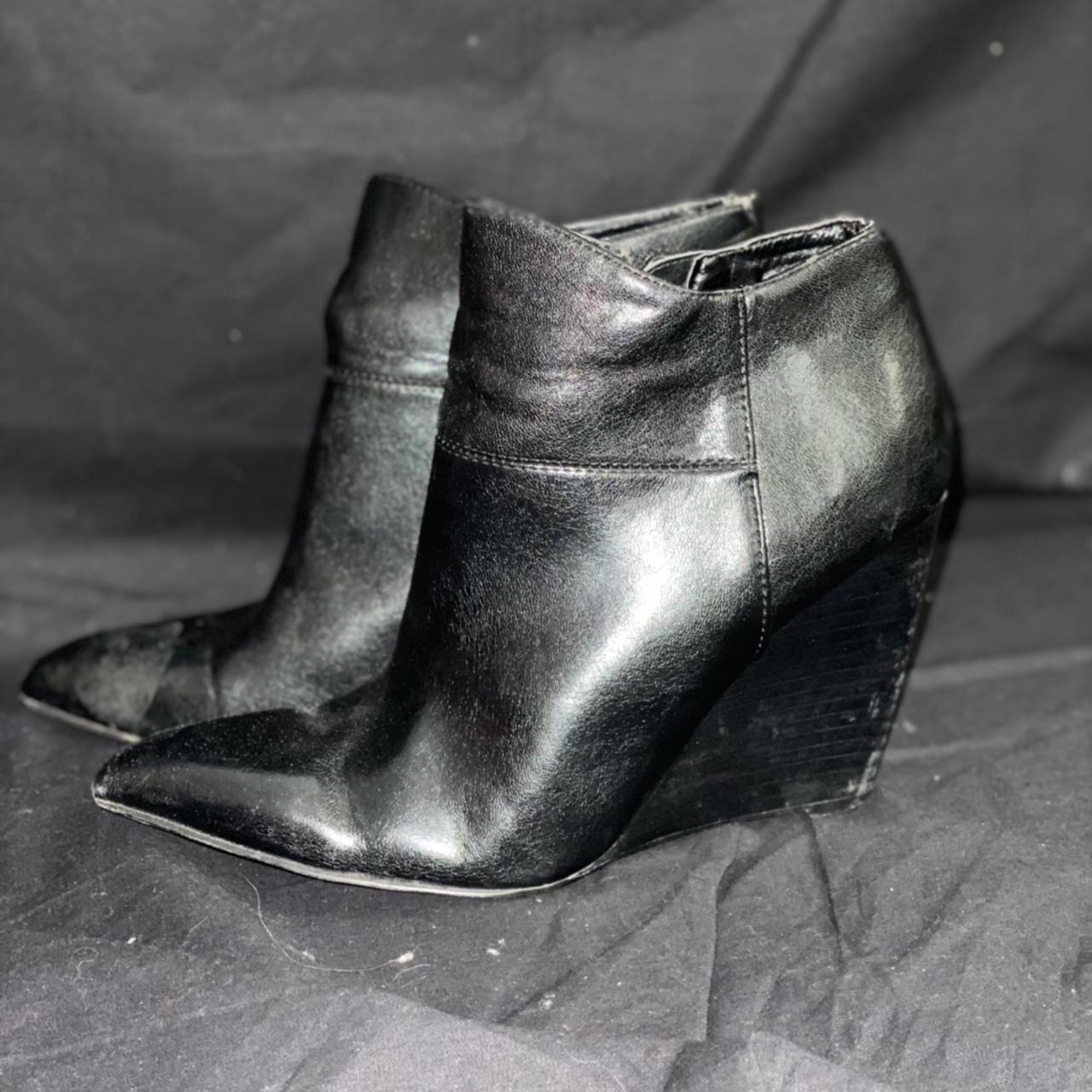 Nine west black wedge booties hotsell