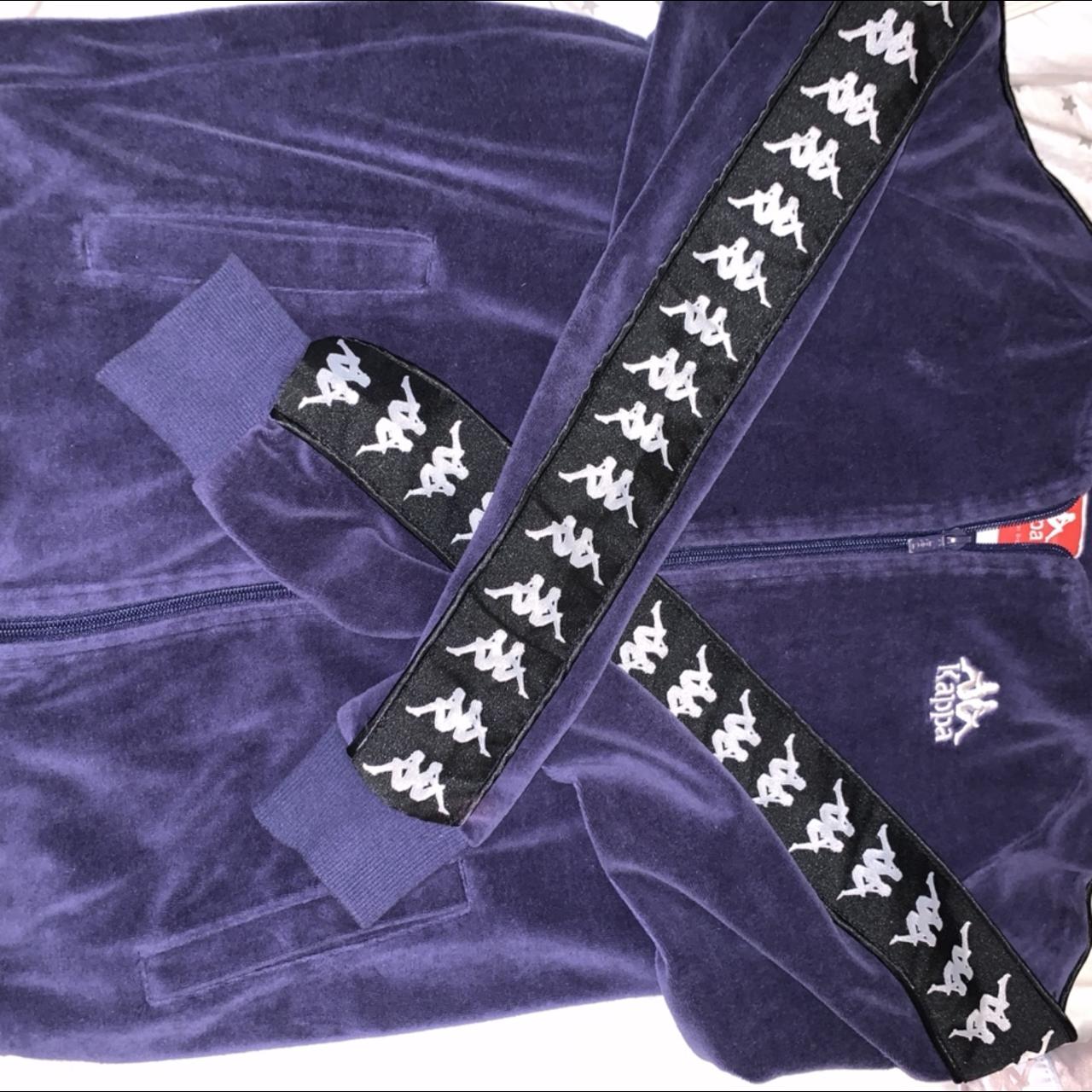 Navy Blue velvet Kappa Sweater - 80$ Orginally , Baby