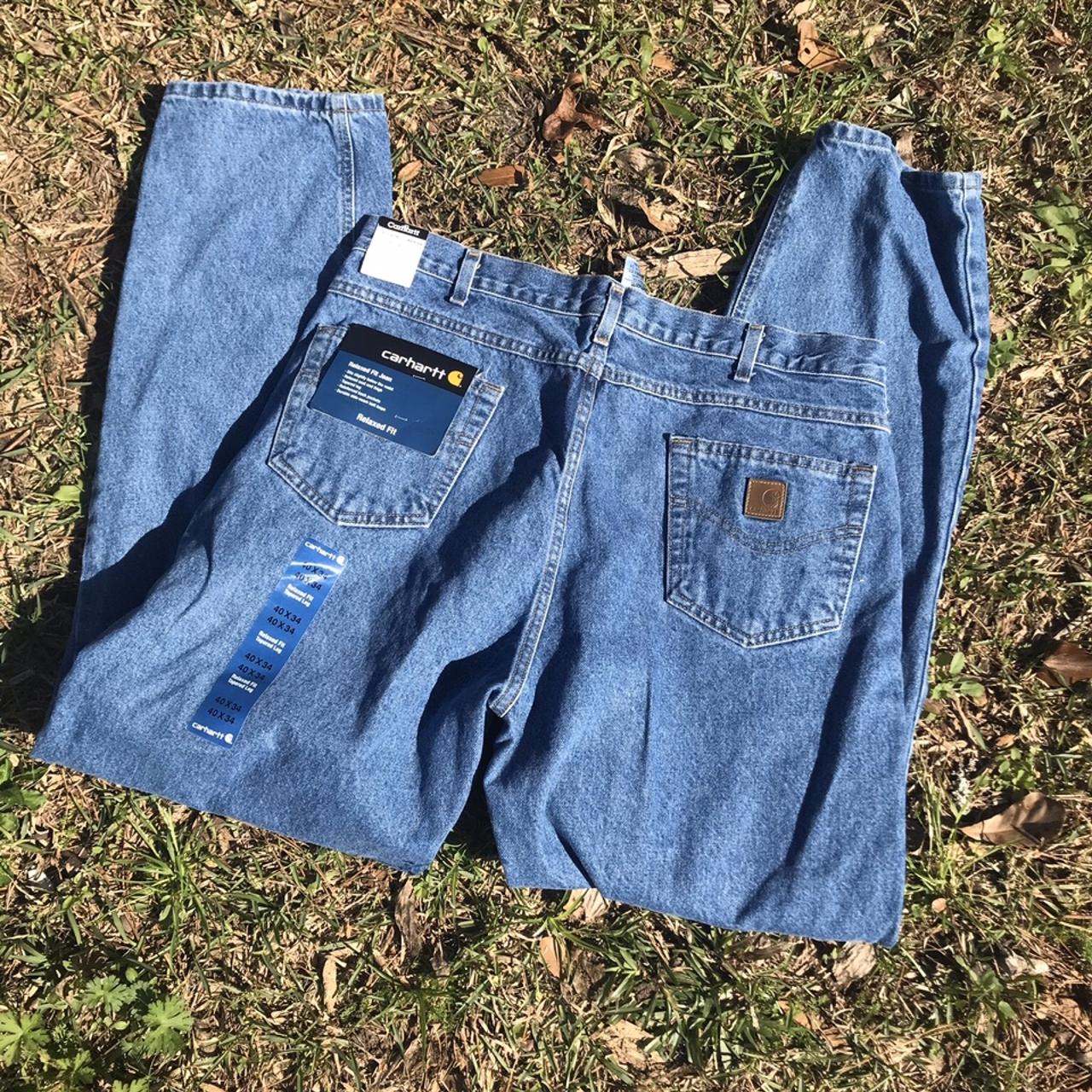 NWT Carhartt Jeans 👖 Men's Carhartt, Relaxed Fit,... - Depop