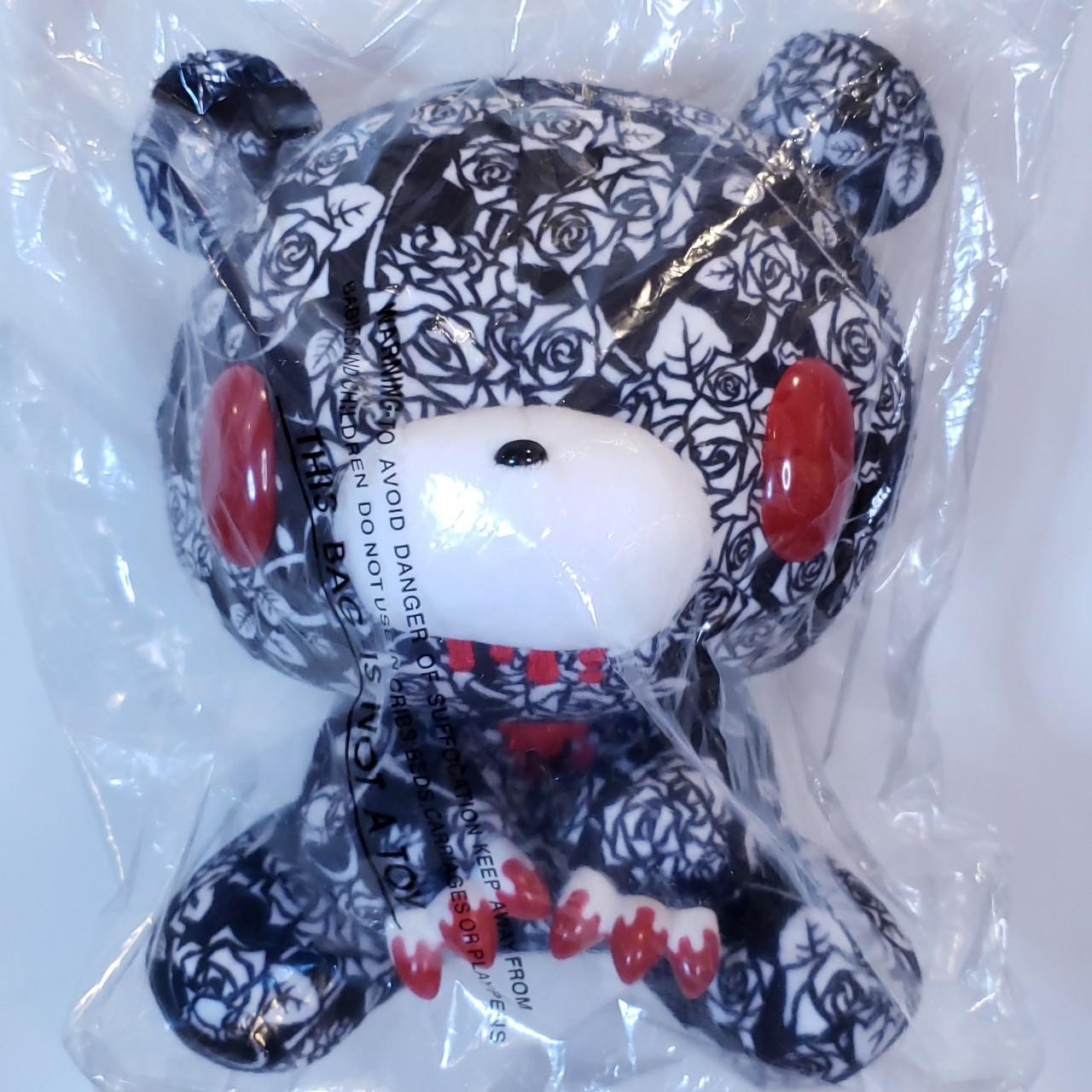 UK SELLER Chax GP Gloomy Bear Black White Black Gothic Rose plush 30cm Japan NEW 