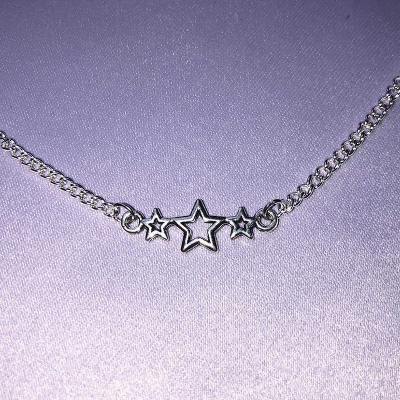 Handmade Silver Plated Star Connecter Charm Necklace... Depop