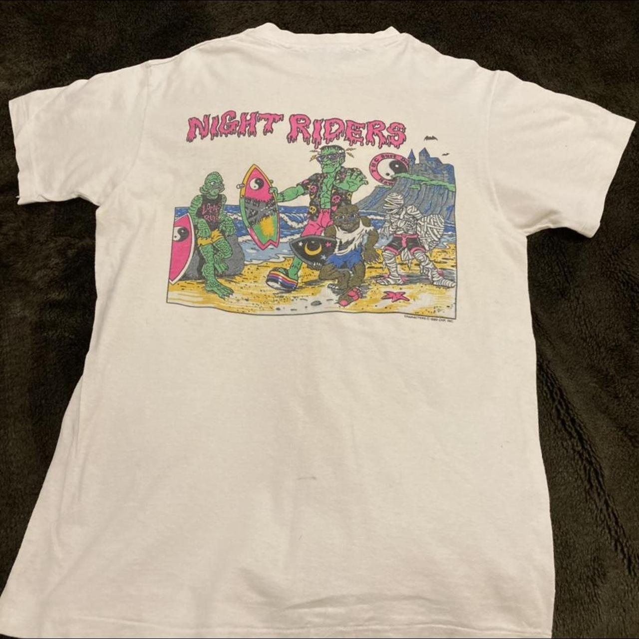Original 80s T&C 'Night Riders' shirt in excellent... - Depop