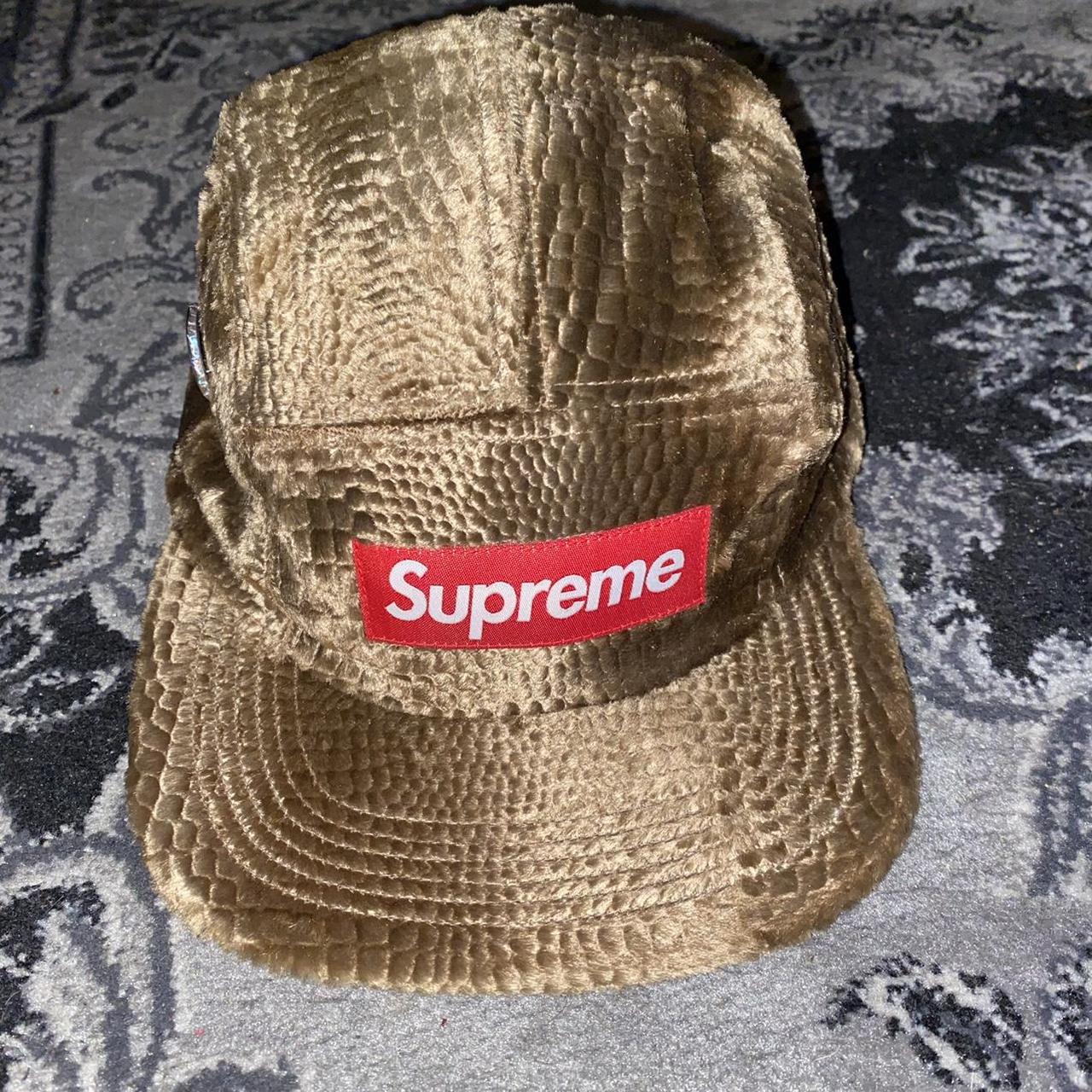 想像を超えての Supreme Croc Embossed Velvet Camp Cap - 帽子