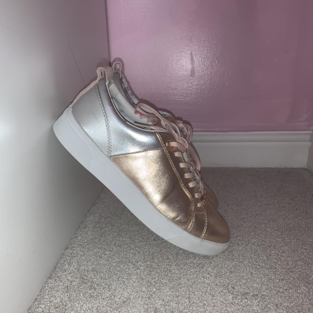 Ted baker sales rose gold trainers