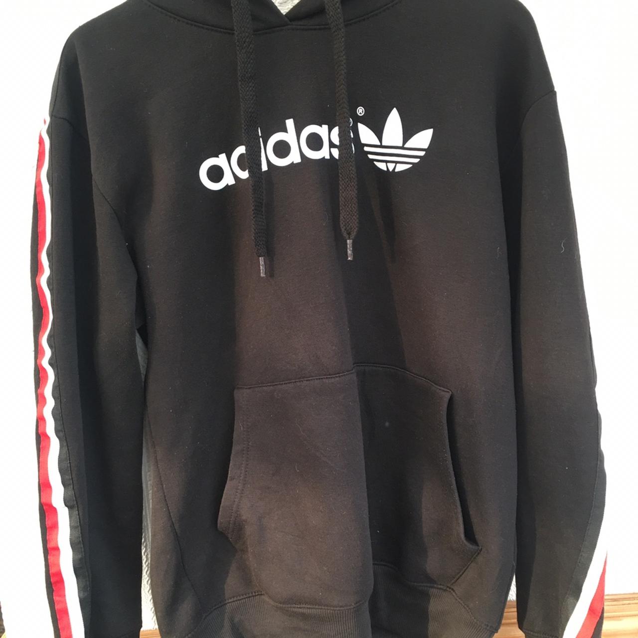 adidas black and red jumper