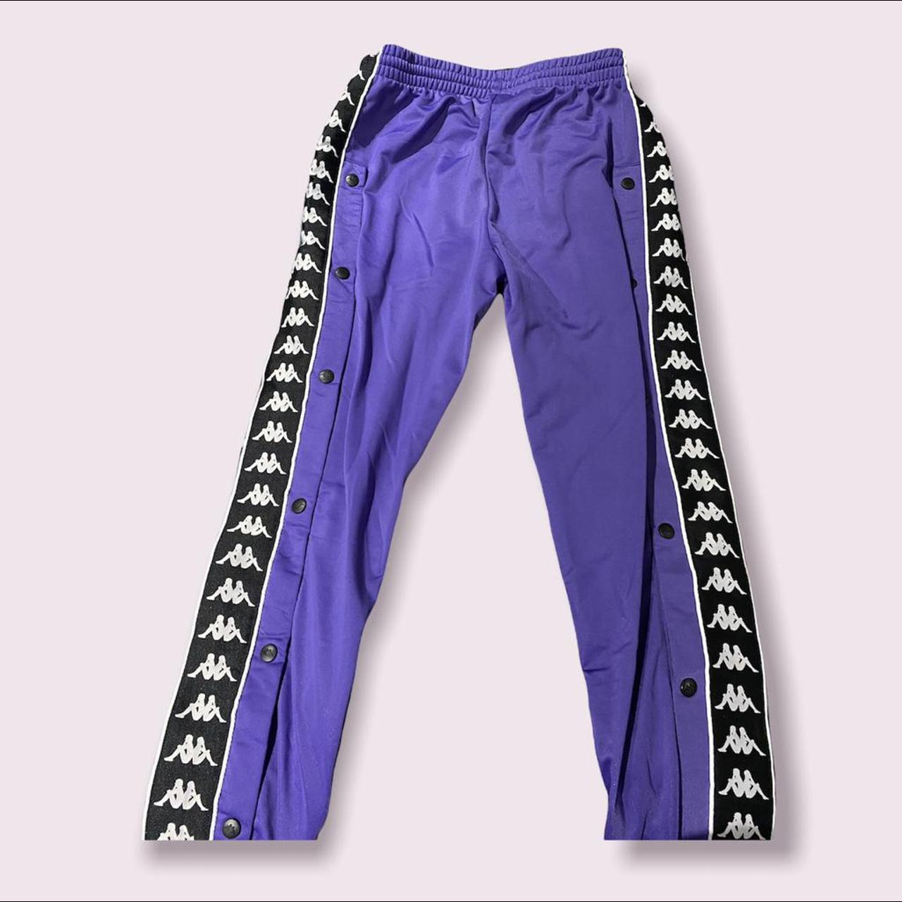 Kappa Men's Purple and Black Joggerstracksuits Depop