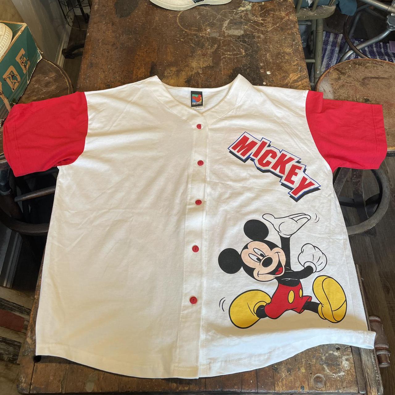 vintage mickey unlimited baseball jersey. double... - Depop