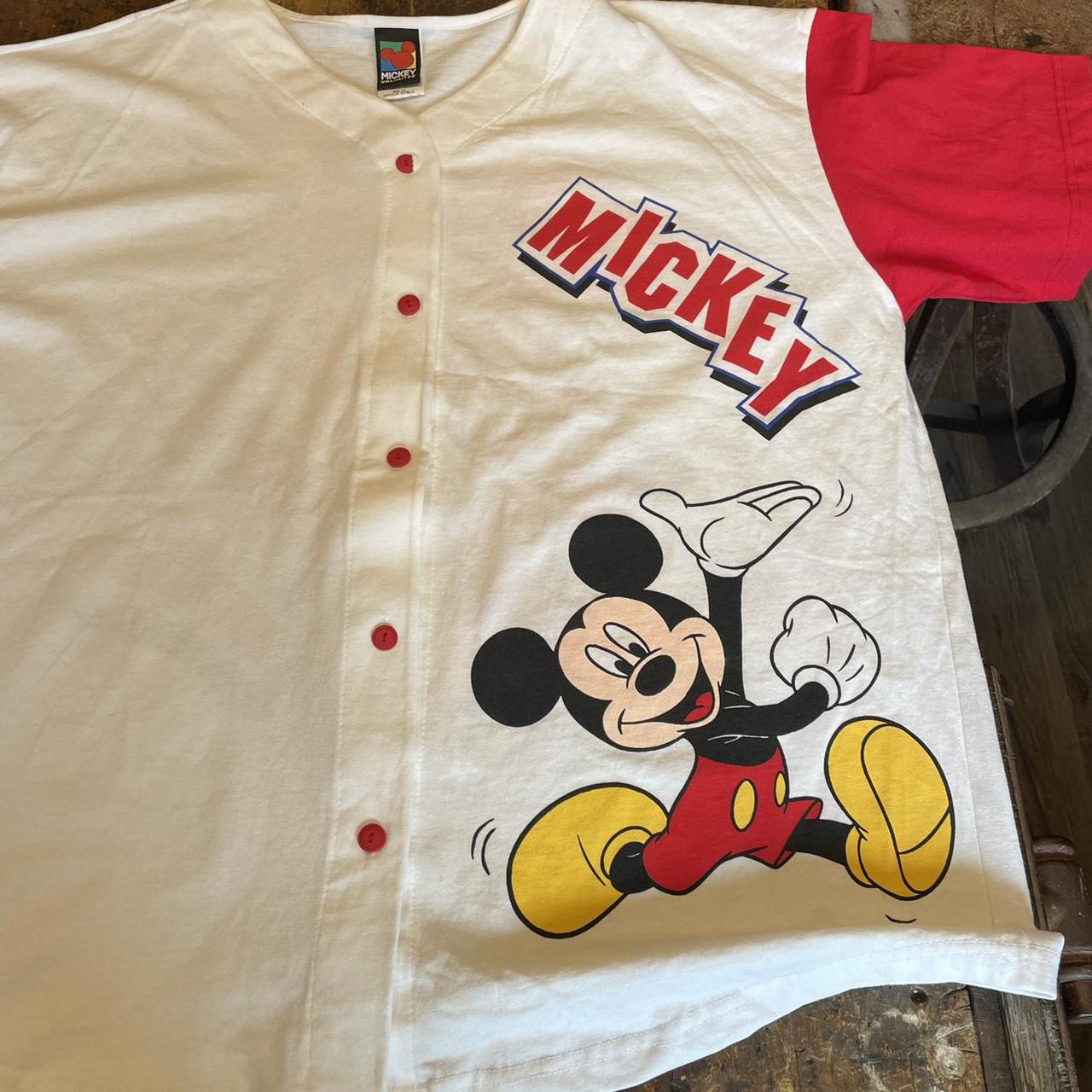 vintage mickey unlimited baseball jersey. double... - Depop