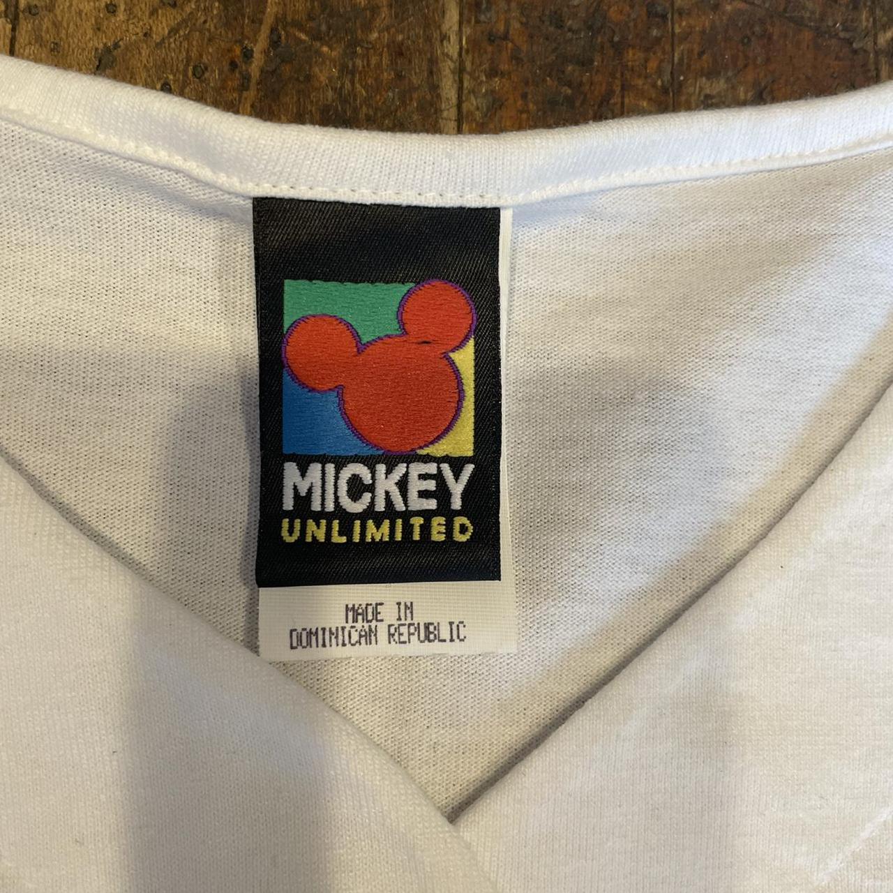 vintage mickey unlimited baseball jersey. double... - Depop