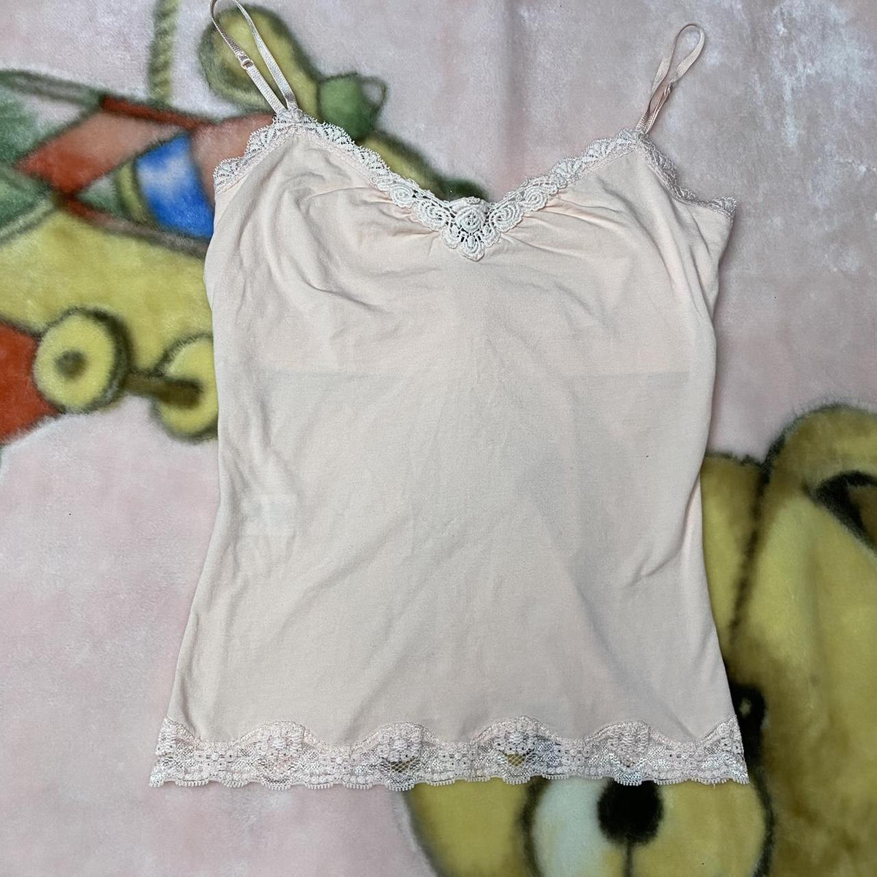 Express Women's Pink Veststankscamis Depop